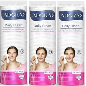 Cotton Pads 120 *3 pcs Makeup remover Ultra Soft Italian – 100% Pure Natural Cotton