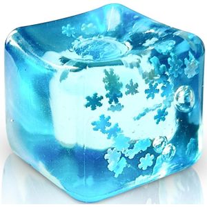 Snowflake-Filled Square Slow-Rising Sensory Squishy Fidget Toy