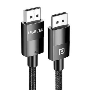 Ugreen  8K DisplayPort Cable 1.4, DP to DP 1M, for Gaming Monitor/Graphics Card/PC, Support 3D/HDCP/HDR/G-SYNC/Free-SYNC, Male to Male Nylon Braided Cable-1Mete
