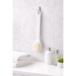 Long Handle Bath Shower Brush Double Sided Body Scrubber With Soft Bristles And Massage Nodes For Deep Skin Cleaning Back Exfoliating Bath Tool Non Slip Grip Random Colors Body Care Brush 30 Cm