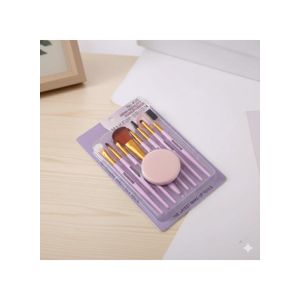 8 Pcs High-Quality Lavender Makeup Brush Set with Beauty Blender Sponge - Professional Beauty Tools