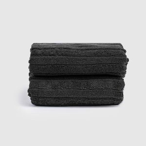Ariika Grain face towel charcoal (set of 2) 100x50 cm -Made out of 100% Giza 86 Egyptian cotton Soft, durable, and stylish.-Charcoal