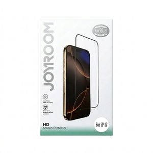 JOYROOM شاشة حماية زجاجية فائق الوضوح (صلابة 9H) -17 واقي شاشة ضد الكسر والبصمات لهواتف آيفون 