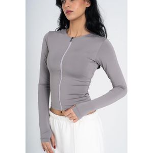 OUTDATED Full Zipper Top - Grey