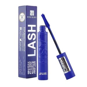 Rose Berry ماسكارا زرقاء تكثيف وتأثير رموش صناعية – لون جريء ثابت يدوم طويلاً