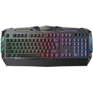 Yesido KB21 Wired Gaming Keyboard, RGB Backlight, 104 Full-Key Layout, Mechanical Feel, Large Curvature Keycaps, 1.5M Cable