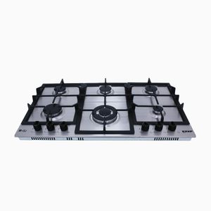 Purity Built-in stainless steel hob, 6 burners, Turkish gas, 90 cm