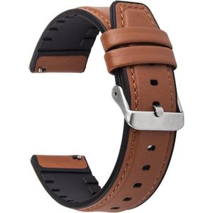 20mm 22mm Smart Watch Band Leather Strap Compatible with Amazfit, Huawei, Casio, Fossil for Men and Women, 1 Pack