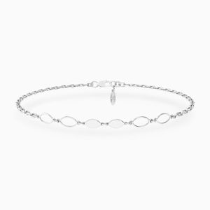 Waves by L'azrude  أسورة بسلسلة شكل وصلات ماركيز فضة