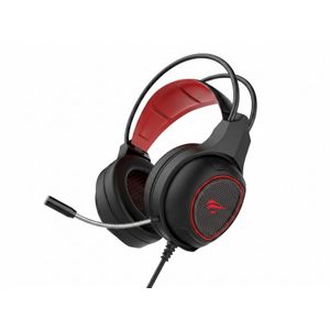 Havit HV-H2239d Gaming Headset with Comfortable Design, Foldable Microphone, 3.5 mm Audio Jack, Black and Red, Ideal for PC and Mobile Gamers