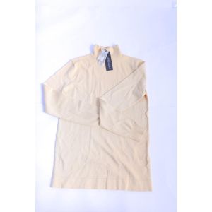 Premoda basic long sleeves tshirt with highneck-premoda-beige-m