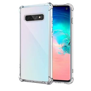 جراب شفاف لهاتف سامسونج جالاكسي S10 5G، مصنوع من مادة TPU المرنة والناعمة، فائق النحافة، مقاوم للصدمات، مزود بأربعة زوايا واقية، جراب خلفي شفاف