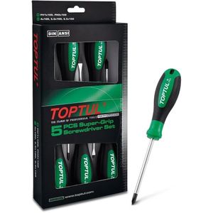 Toptul HD 5-Piece Slotted & Phillips Screwdriver Set