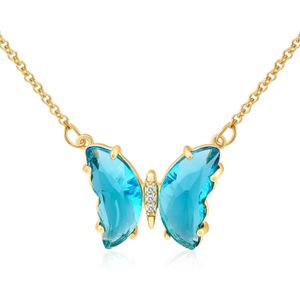 MISS RIGHT مجوهرات الفراشات قلادات حجر الميلاد وأقراط من الفضة الإسترلينية للنساء مجوهرات كريستالية أنيقة وعصرية للنساء