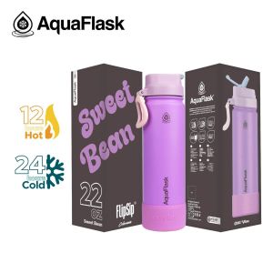 زجاجة مياه حرارى ستانلس ستيل بعليقة + قاعدة Colorwave Flip Sip Sweet Bean 22oz 650ml