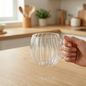 HomePro شرائط إسبرسو كوب زجاجي مزدوج 1 كوب