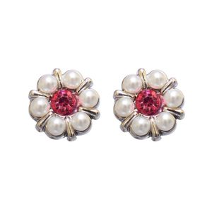 3Diamonds Metal earrings with lobes - Red
