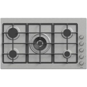 Kitchen Line فيماس مسطح بلت إن، غاز، 90 سم، 5 شعلة، EL010 - فضي