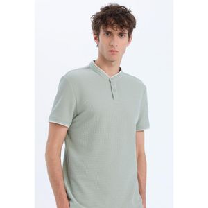 Defacto Man Slim Fit Short Sleeve Polo T-Shirt - LT.GREEN