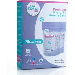 La Frutta لافروتا اكياس حفظ اللبن  210 مل 25 كيس