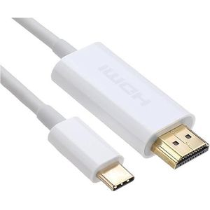 Ugreen كابل USB-C إلى HDMI بطول 1.5 متر، يدعم 4K@30Hz، مطلي بالذهب، نقل فيديو وصوت، يدعم تعدد الشاشات، توصيل مباشر للاب توب والشاشات والبروجكتور (أبيض)