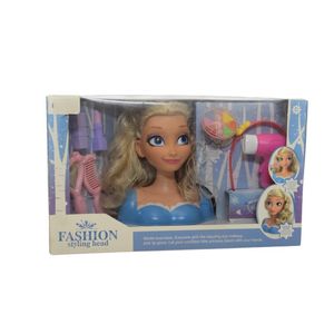 دمية رأس لتصفيف الأزياء من فروزن 20 سم مع ملحقات - YL229B-8