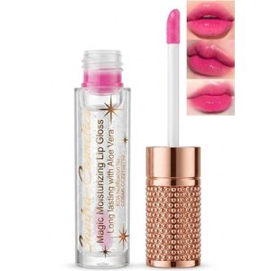 Sandra Cosmetics Magic Moisturizing Lip Gloss Aloe Vera Hydrating 5 ml Pink Tint Doe Foot Applicator