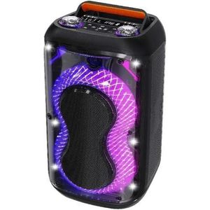 Platinum مكبر صوت بلوتوث محمول AH-6200، مكبرات صوت مزدوجة 6.5 بوصة، أضواء ديسكو LED