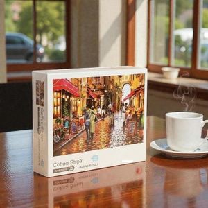 Coffee Street Jigsaw Puzzle, European Cafe Theme, Home Decoration 1000 Pieces, European Cafe Theme