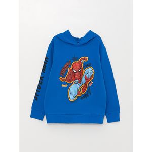 LC Waikiki Hooded Spiderman Printed Long Sleeve Boy Sweatshirt