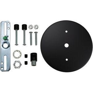 Black Ceiling Canopy Kit Pendant Light Accessories Plate Chassis Base 130x25mm with Screw