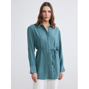 LC Waikiki Collared Neck Long Sleeve Woman Shirt Tunic