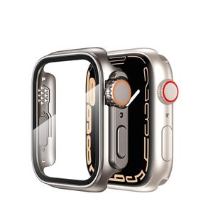 جراب حماية متين يغطي كامل الساعة، مزود بمحول مستشعر اللمس، متوافق مع ساعة أبل 44 مم، قابل للتحويل إلى ساعة أبل ألترا 49 مم، لون ضوء النجوم