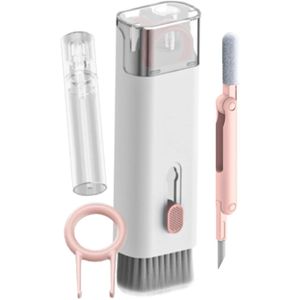Keyboard Cleaning Brush 7-in-1 Keyboard Cleaning Brush Set Multifunctional Headphone Cleaner with Keyboard Puller Smartphone Cleaning Kit for Airpods Headphone (Asorti)