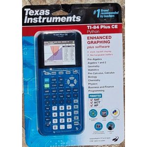 Texas Instruments TI-84 Plus CE Graphing Calculator With Python , Blue