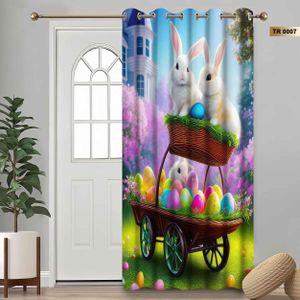 easter curtains velvet material 140*250 velvet material