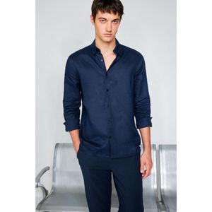 Defacto Man Regular Fit Long Sleeve Shirt - NAVY