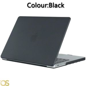 Os Hard Shell Case for MacBook  pro 14.2-inch Compatible with MacBook  pro 14.2 modelsM4 (2024) A3112 A3185 A3401 M3 (2023) A2918 A2992 M2 (2023) A2779 M1 (2021) A2442(Carbon fiber textured dot-shaped pattern hard shell COVER BLACK)