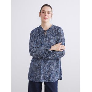 LC Waikiki Tie Neck Patterned Blouse