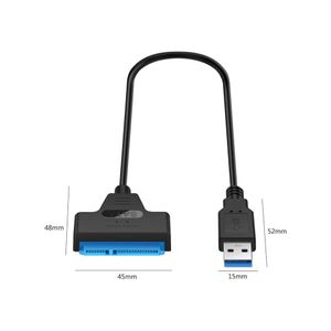 USB 3.0 Type C SATA Cables Converter Male to 2.5in HDD/SSD Drive Wire Adapter Wired Convert
