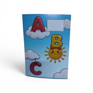 Extra Line Stapled 3-Line School Notebook, 60 Sheets, ABC Sun Design, Duplex Cover, 16 x 22.5 cm