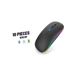 HP Wireless Computer Mouse W10 Rechargeable Slim Silent Multicolour 10 pieces multicolour
