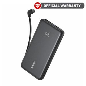 Anker Zolo Power Bank 10,000mAH 22.5W Built-In USB-C Cable - Black - A110DH11  (official warranty)