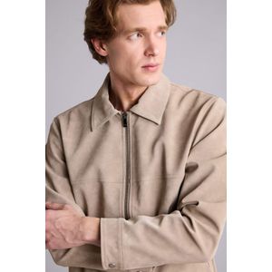 Defacto Slim Fit Lined Faux Leather Faux Leather Jacket