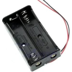18650 Battery Case Holder for 2 Cells – Secure and Durable Storage for Li-ion Batteries, Compact Design for Easy Use and Storage- Black
