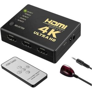  مفتاح HDMI 5 منافذ بدقة 1080 بكسل، مبدل ومقسم للفيديو، يدعم HDTV، PS3، DVD، مع جهاز تحكم عن بُعد بالأشعة تحت الحمراء 