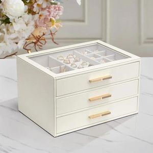 منظم مجوهرات بثلاث طبقات 