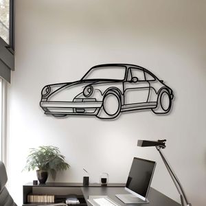 Giftaty Sports Vehicle Silhouette Wall Art – Automotive Decor for Garage, Man Cave, Office & Home – Wall art, office, home, room creative decor, framed posters (Carrera Diagonal, S)