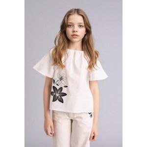 Defacto بلوزة بناتي نص كم تويل قصة عادية