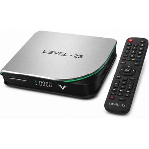 Level رسيفر ستالايتZ3 Full HD 1080P من ليفل، واي فاي HDMI وUSB، لون فضيZ3 Full HD 1080